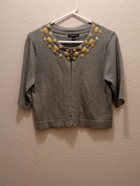 ✨ Banana Republic Embellished Neckline Cardigan – Size S